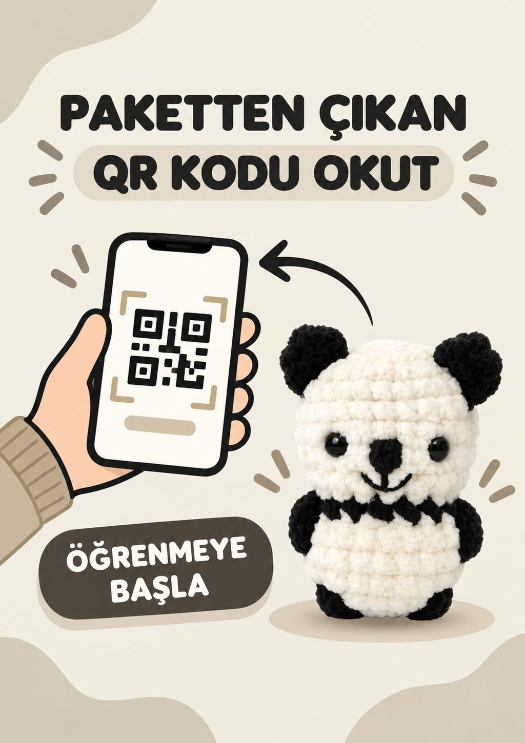 Amigurumi Panda Örgü Kiti